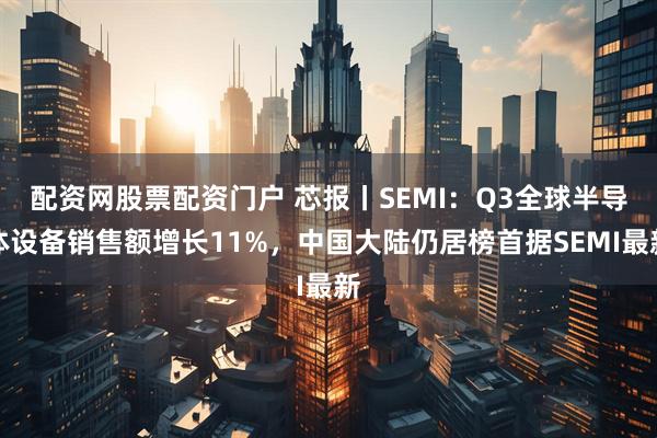 配资网股票配资门户 芯报丨SEMI:Q3全球半导体设备销售额增长11%,中国大陆仍居榜首据SEMI最新