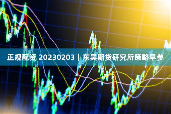 正规配资 20230203｜东吴期货研究所策略早参